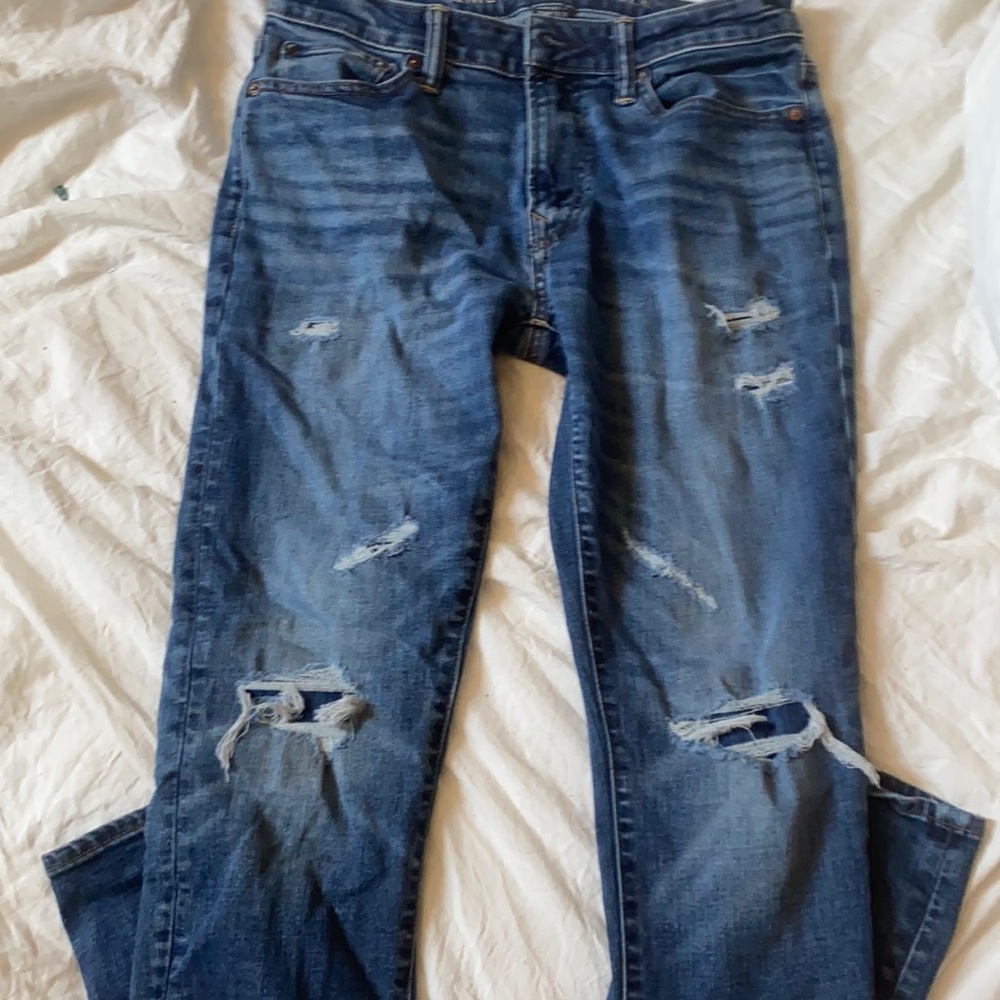 Men slim straight jeans